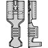 Blade Terminal Sleeve F Heat-Shrink (Steel)